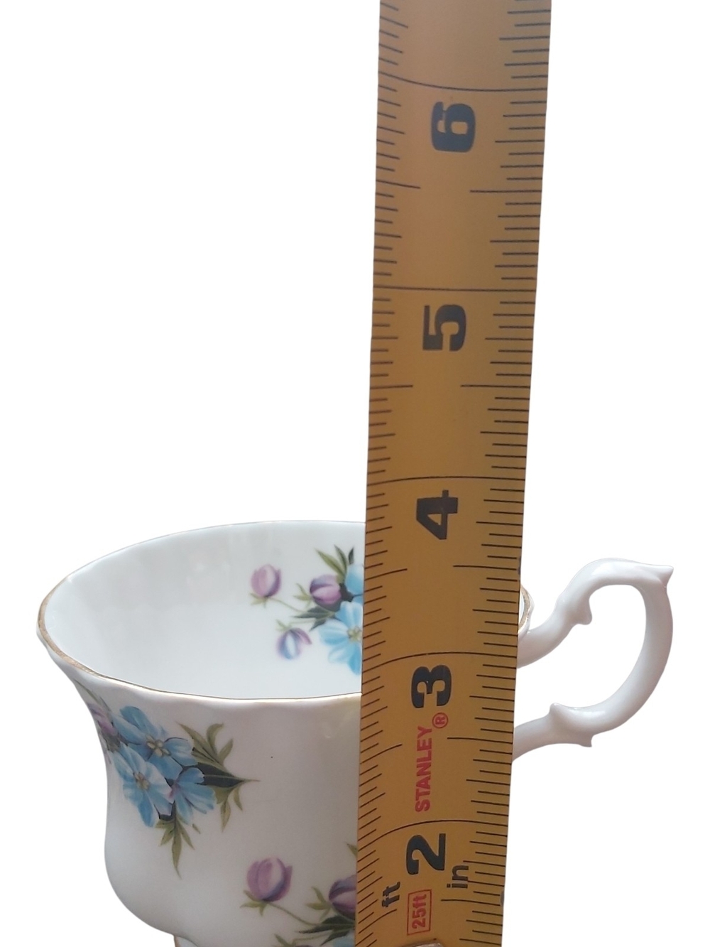 Royal Albert "Memory Lane" Blue Forget Me Not Teacup & Saucer - Picture 10 of 11